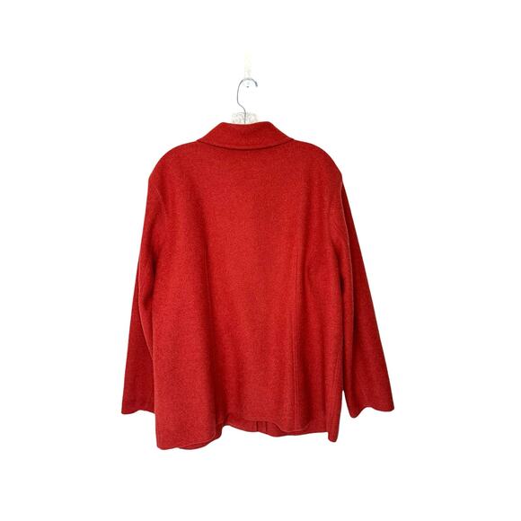Talbots Vintage Orange Alpaca Blend Fall Button Front Chore Jacket Size 1X - Picture 9 of 12